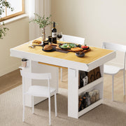 Gaming Dining Table with Removable Top & PU Leather Mat