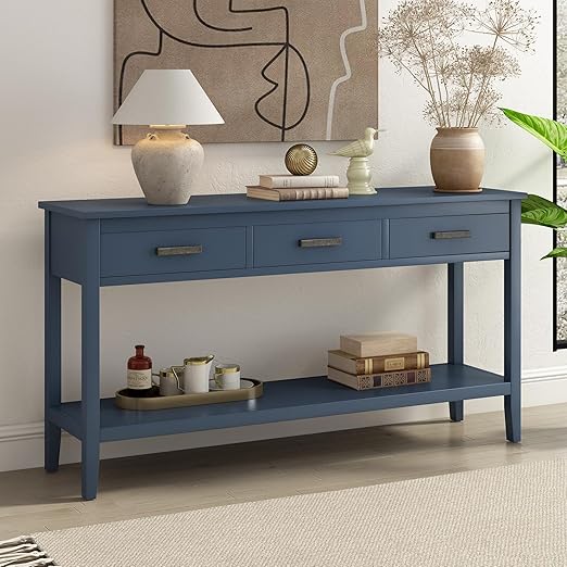 Entryway Console Table with Storage and 3 Drawers