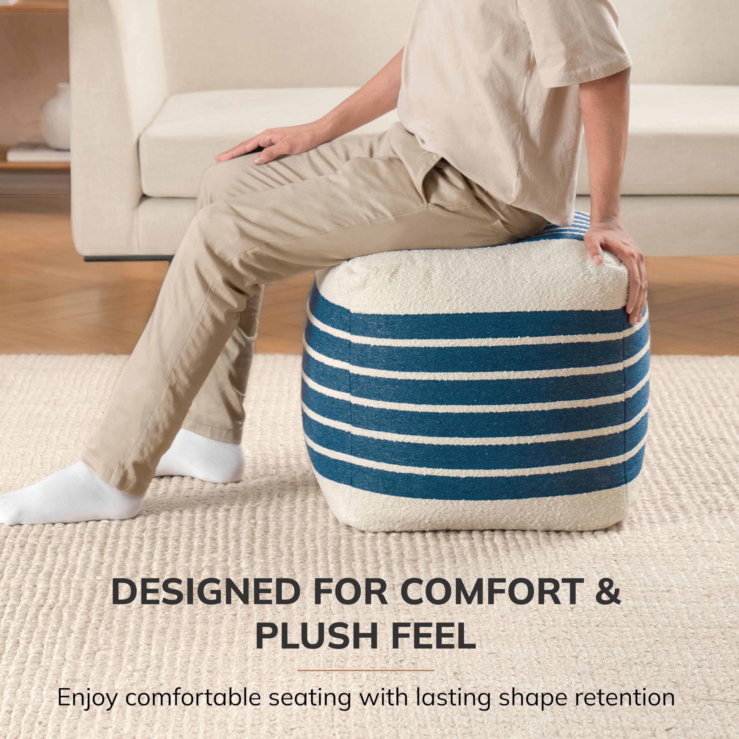 Handmade Pouf Ottoman Footrest