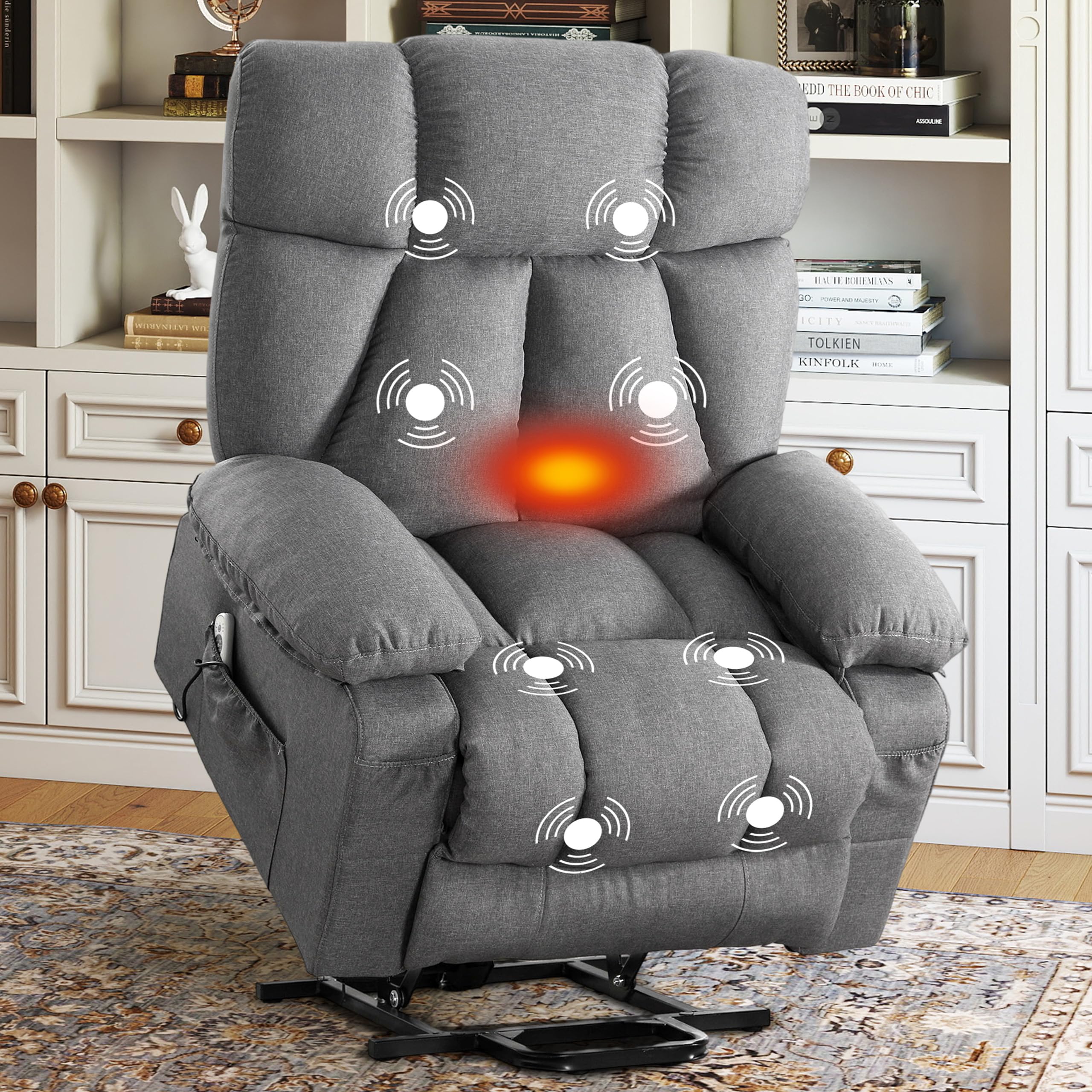 Power Lift Recliner Chair with Massage and Heat