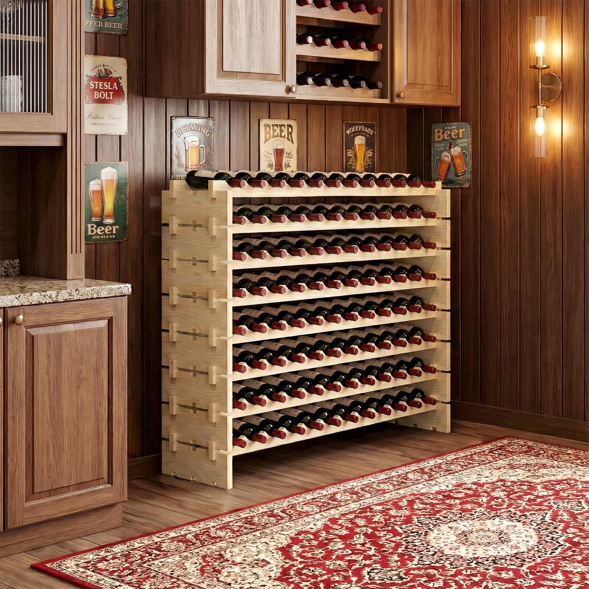 96 Bottle Stackable Modular Wine Rack