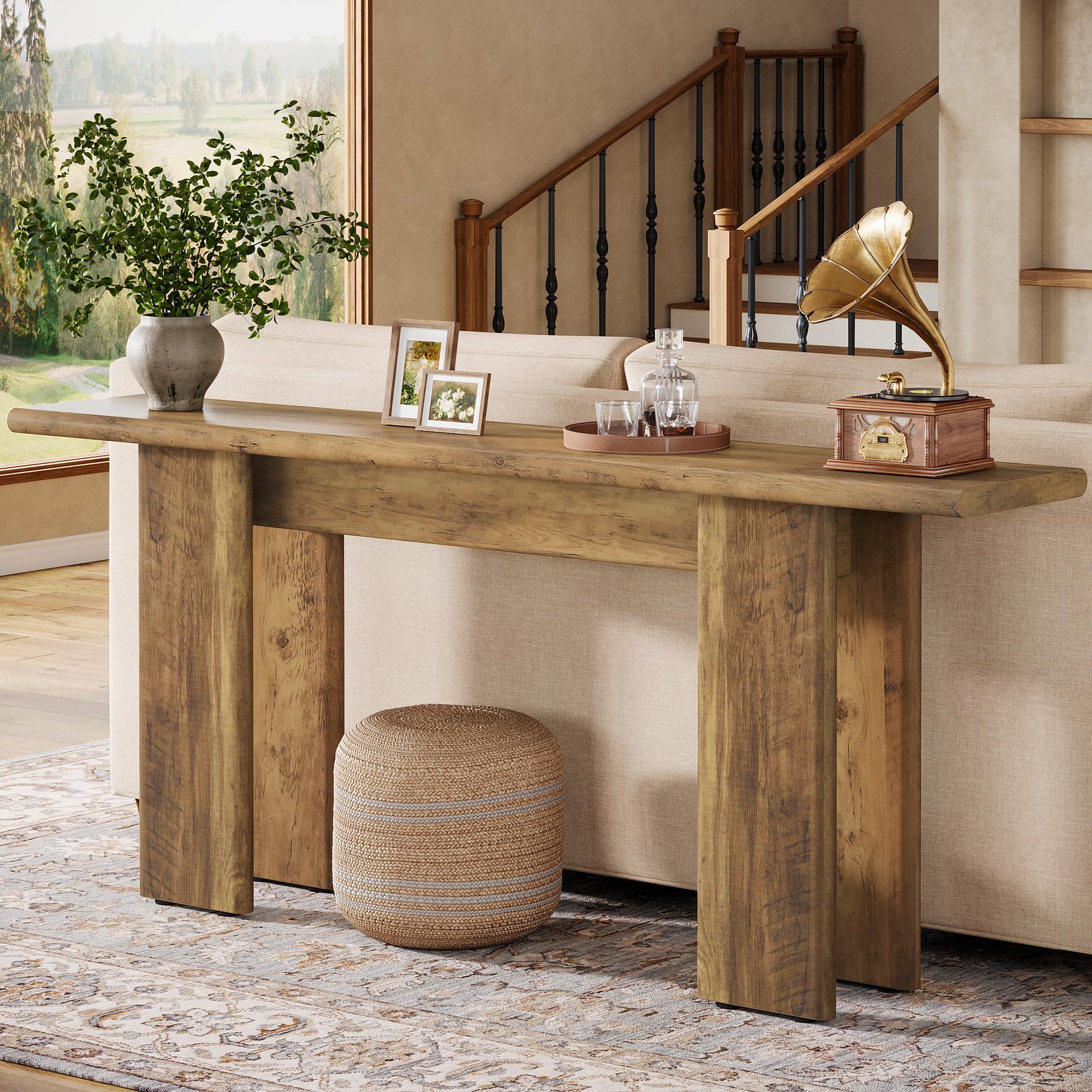 70.87" Extra Long Console Table Mid-Century Modern Entryway Sofa Table