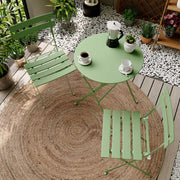 3-Piece Folding Bistro Set with 2 Chairs and Table