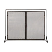 Modern Iron Fireplace Screen with Doors