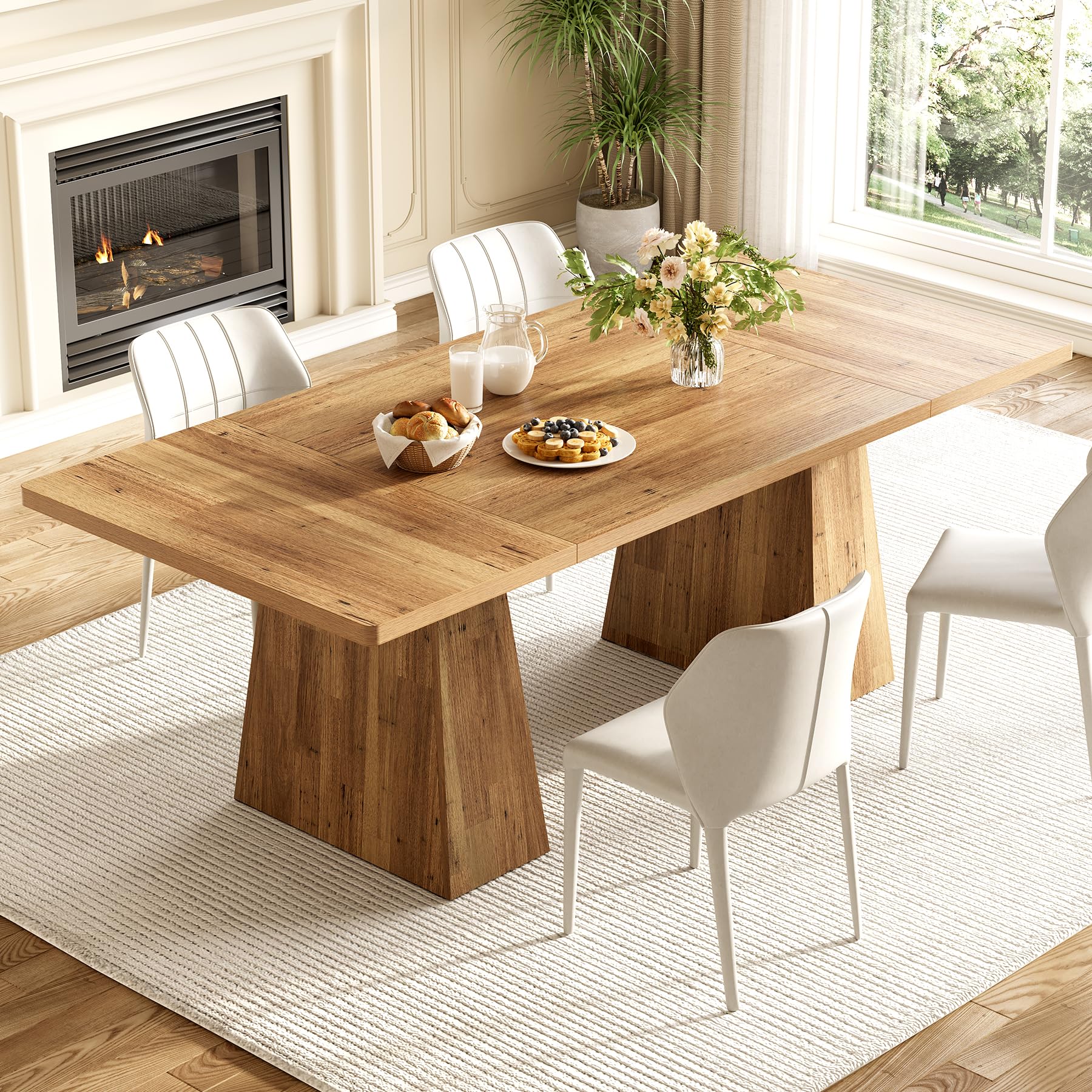 Dining Table for 6 People with Heavy Duty Legs