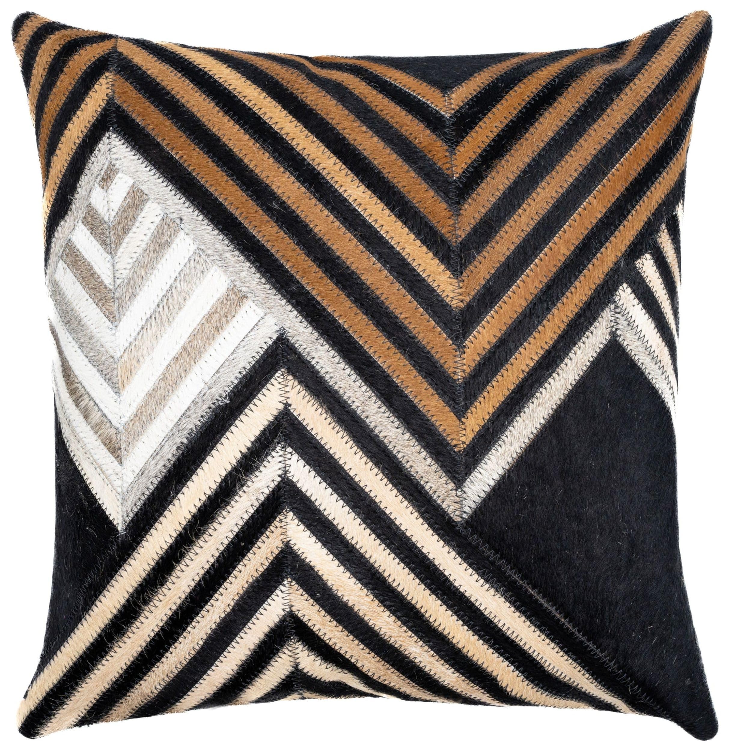 Genuine Cowhide Leather Throw Pillow Square 18x18