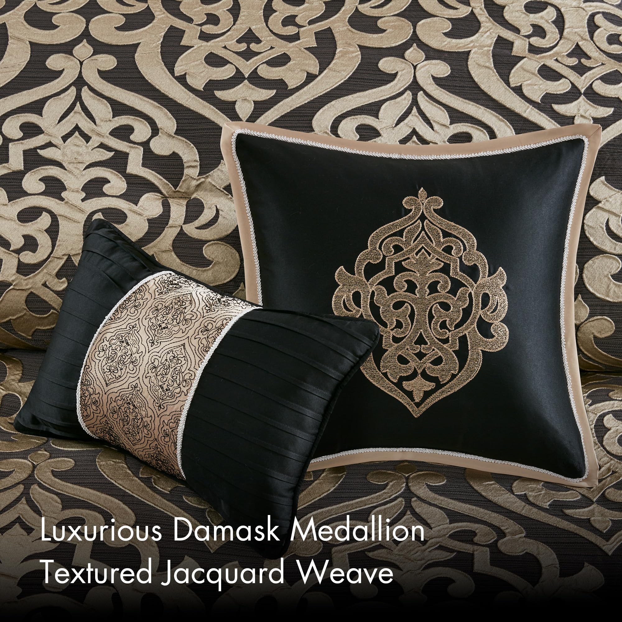 8-Piece Jacquard Comforter Set King