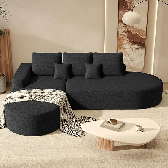 112" Modular Curved Sofa with Deep Seat
