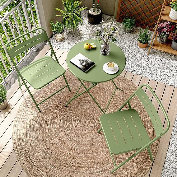 3-Piece Steel Folding Bistro Set