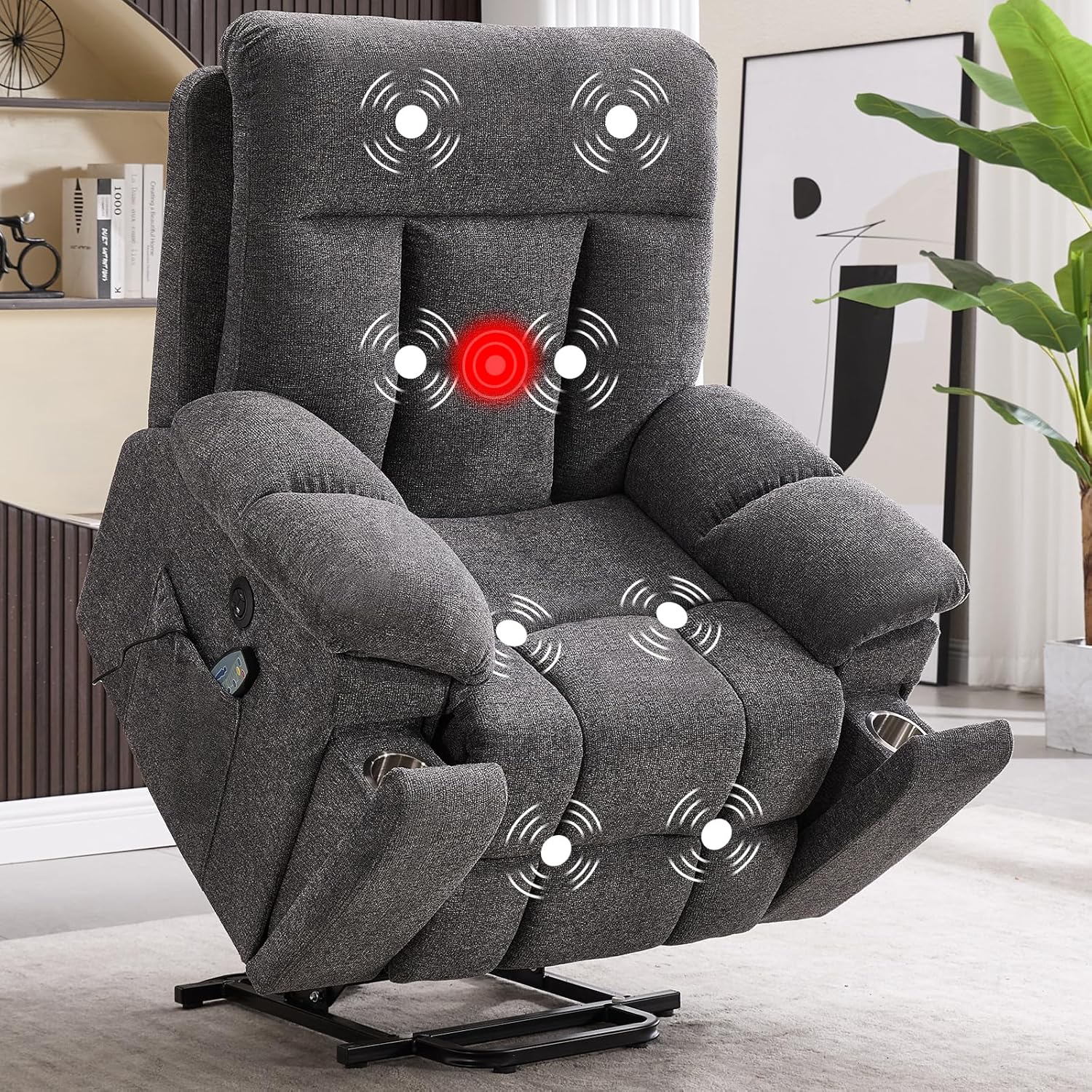 Power Lift Recliner Chair with Massage and Heat