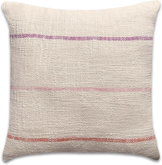 Trilli Pillow Cover 20x20 - 100% Cotton Slub Double-Sided Orchid Pattern