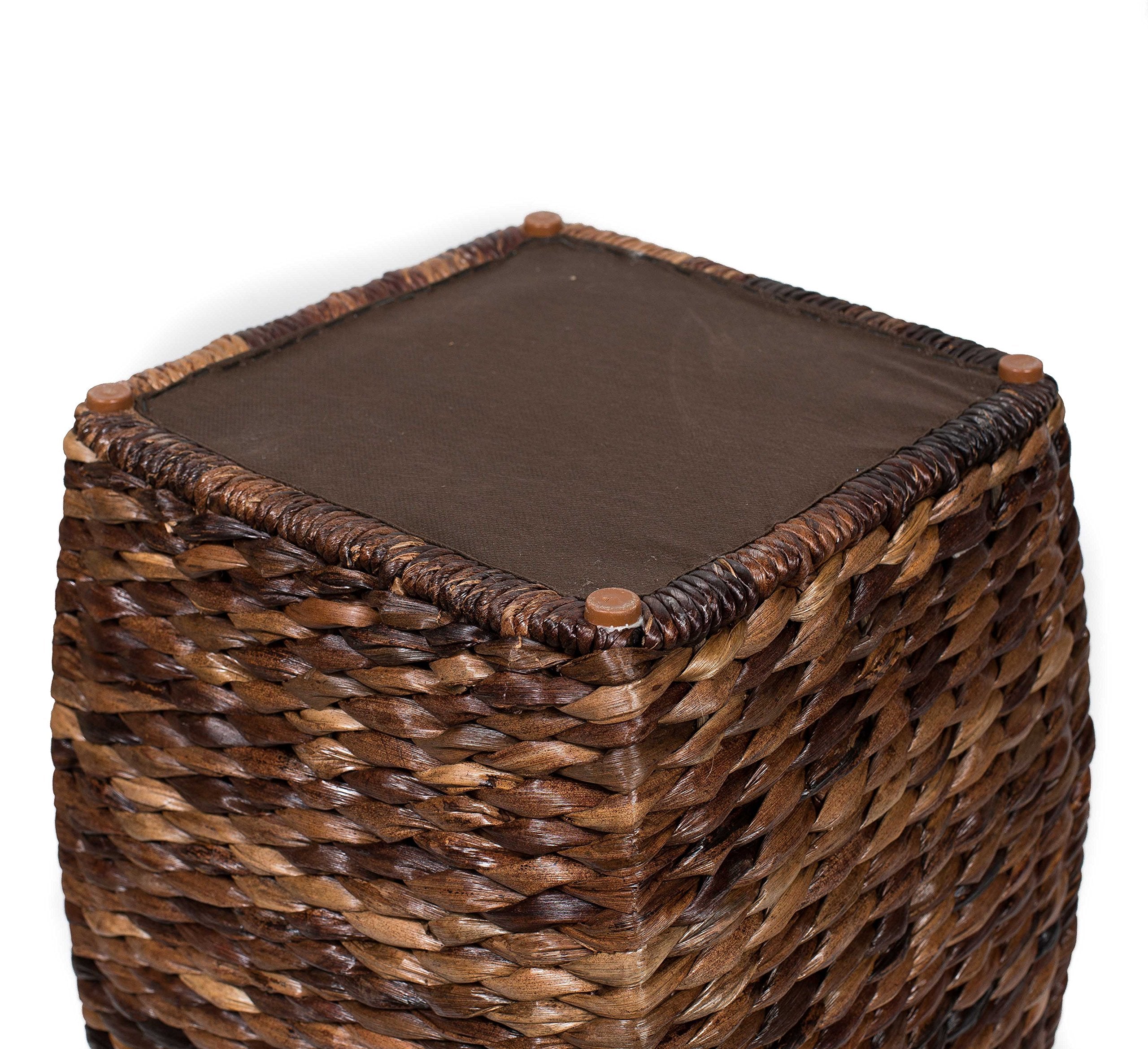 Hand-Woven Seagrass Accent Stool - 21 Inch