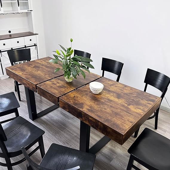 Extendable Dining Table for 6-10 People