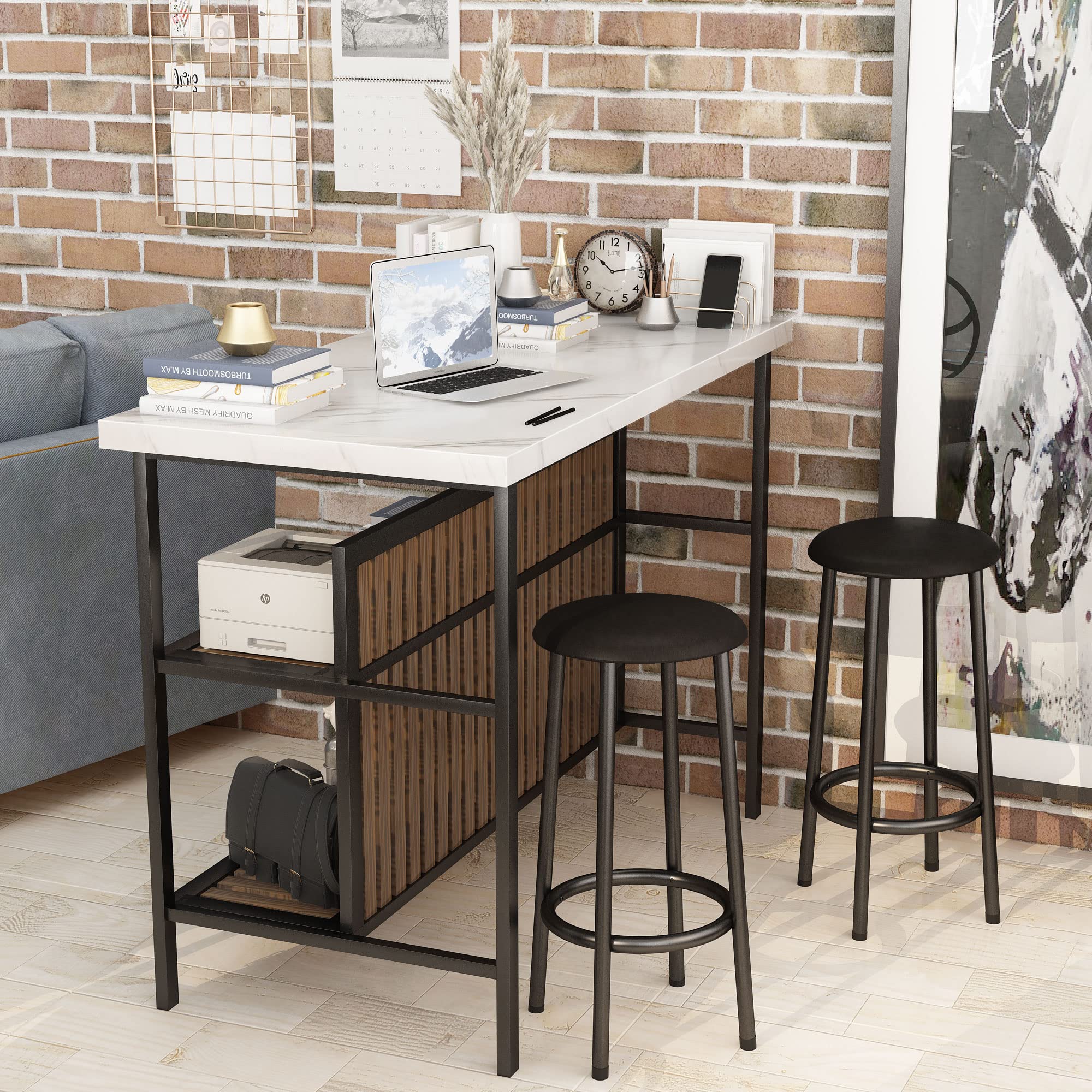 3-Piece Counter Height Pub Set with Storage