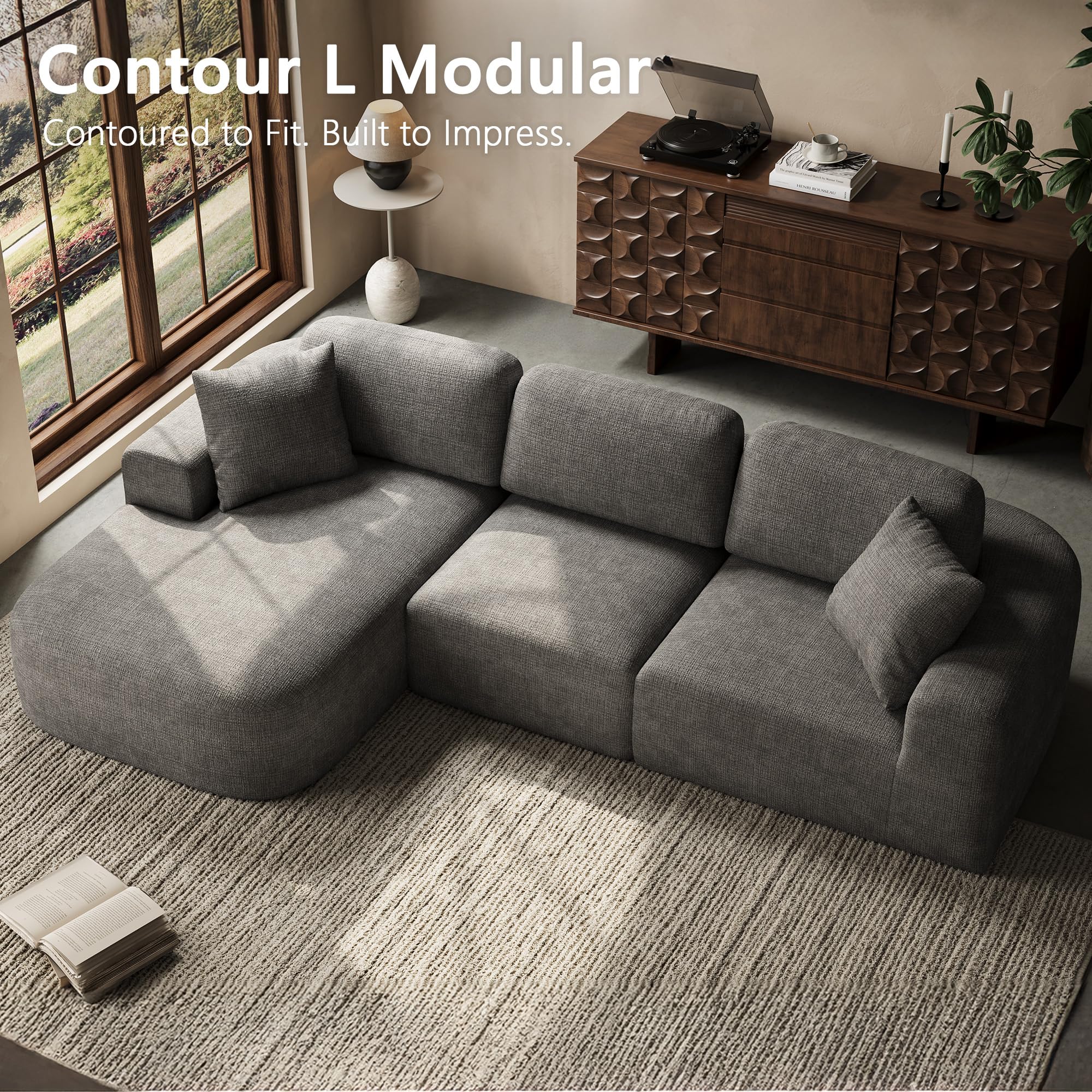 107'' Modular Sectional Sofa with Chaise