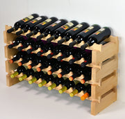 Modular Wine Rack Beechwood 32 Bottle Capacity