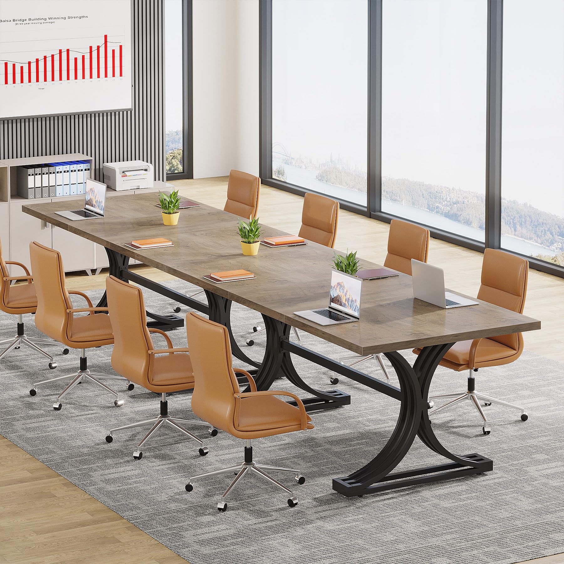 10.5FT Conference Table for 8-10 People