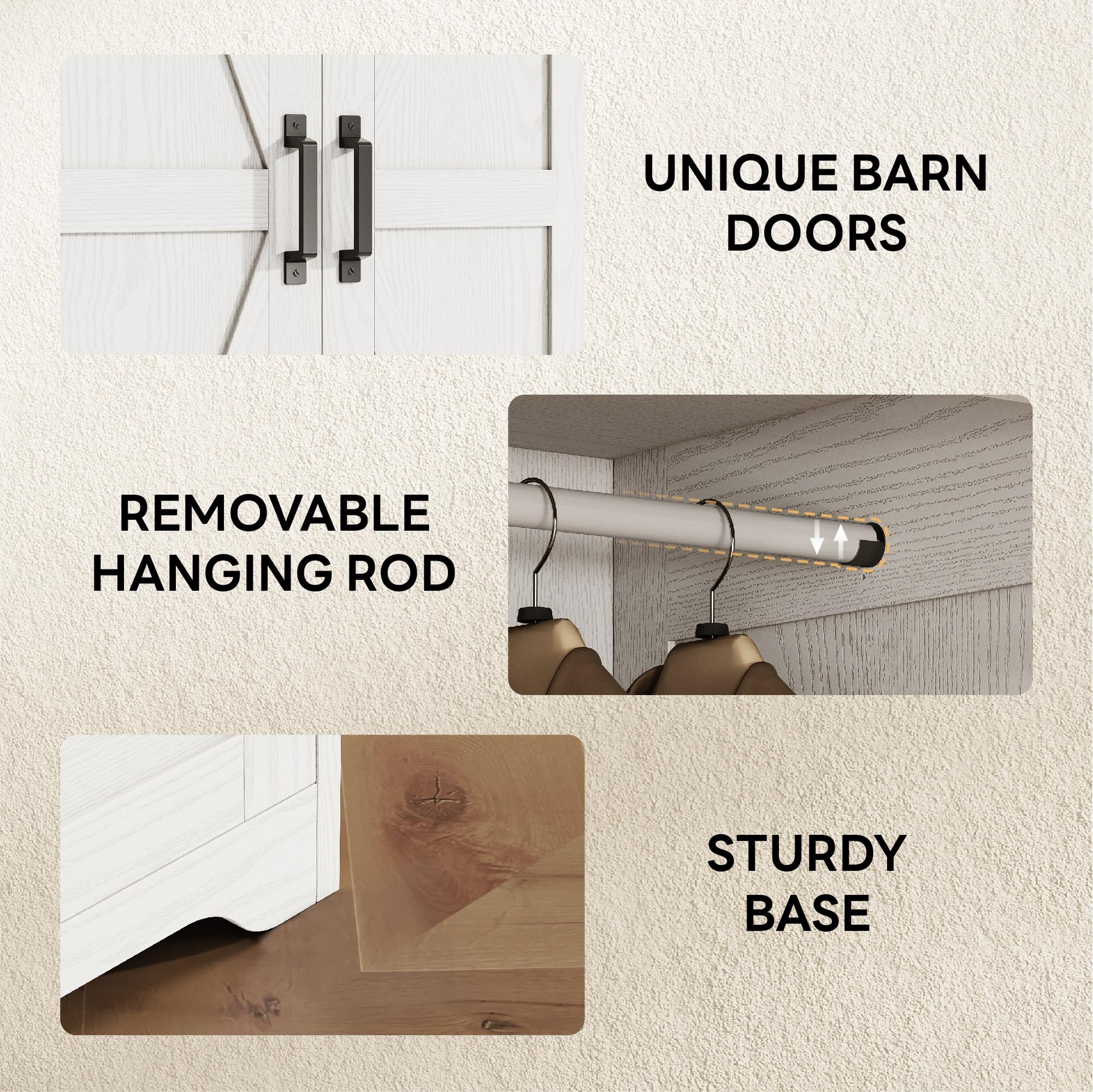 70-Inch Armoire Wardrobe with Mirror and Drawer