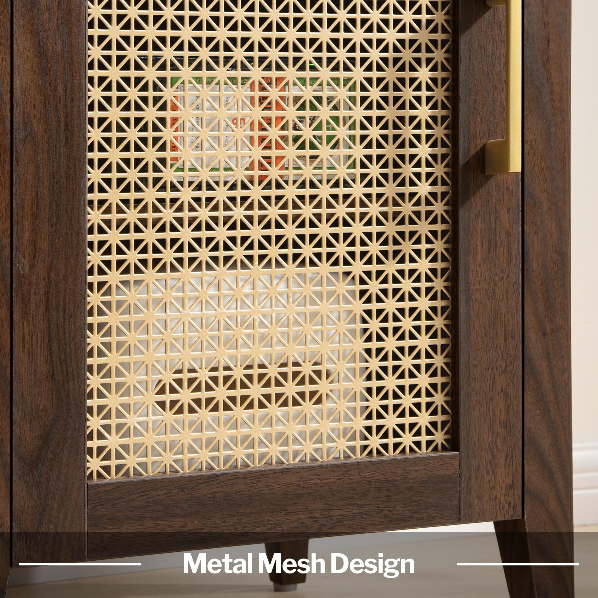 Mid-Century Modern Nightstand Set of 2 with Drawer