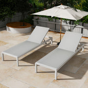 Outdoor Mesh Chaise Lounge Chairs Set of 2