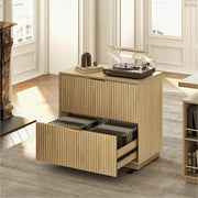 2 Drawer Fluted Lateral File Cabinet
