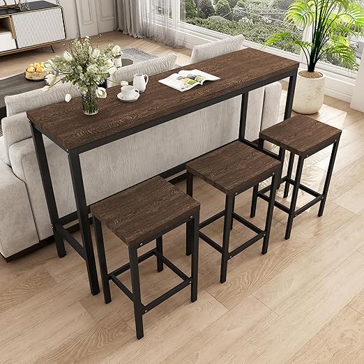 4-Piece Counter Height Dining Set with Stools