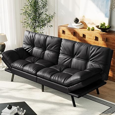 Convertible Futon Sofa Bed with Memory Foam
