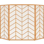 3-Panel Chevron Fireplace Screen