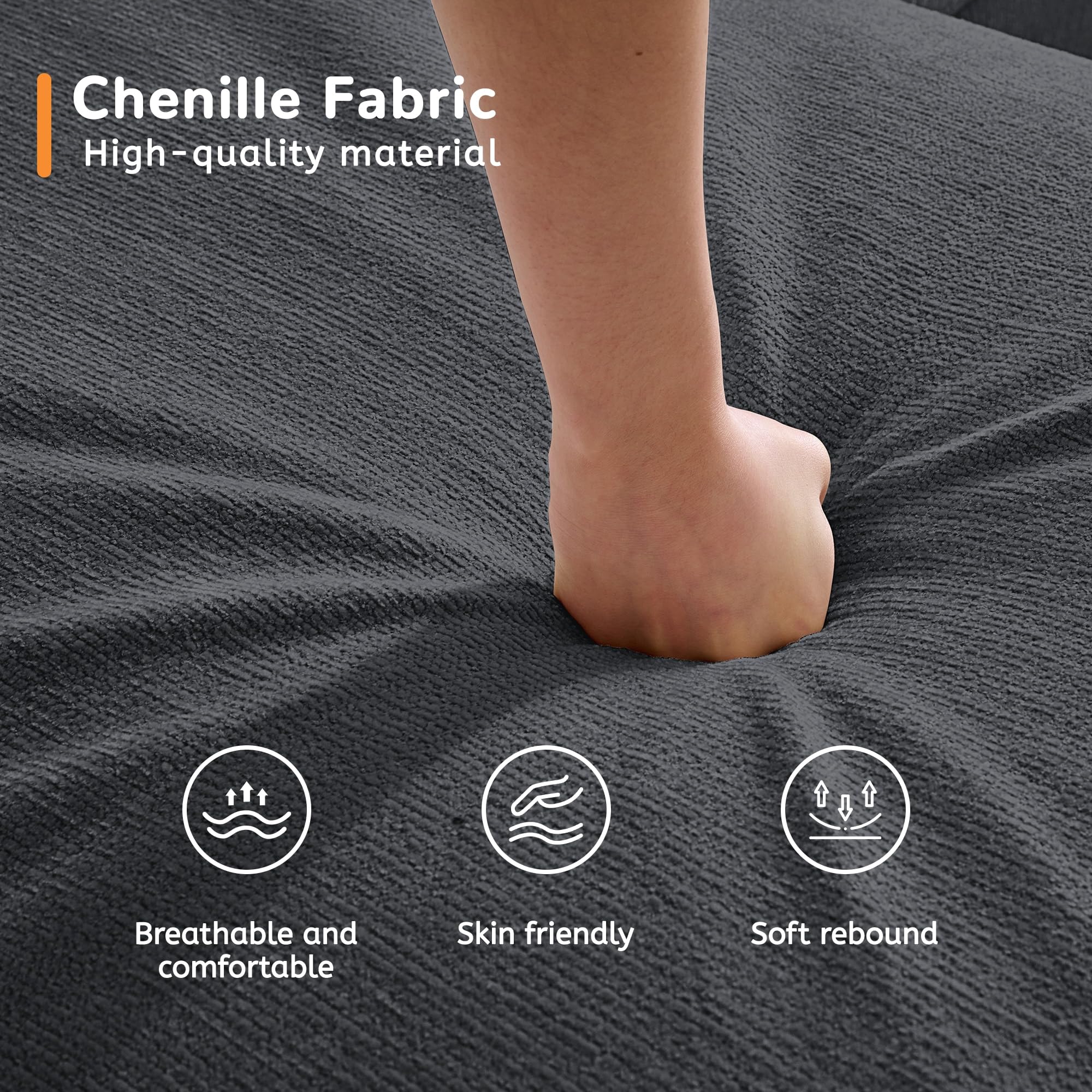 101" U-Shaped Sectional Sofa with Double Chaise