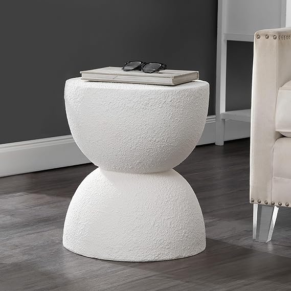 Greta 18" Mid-Century Modern Drum Accent Table