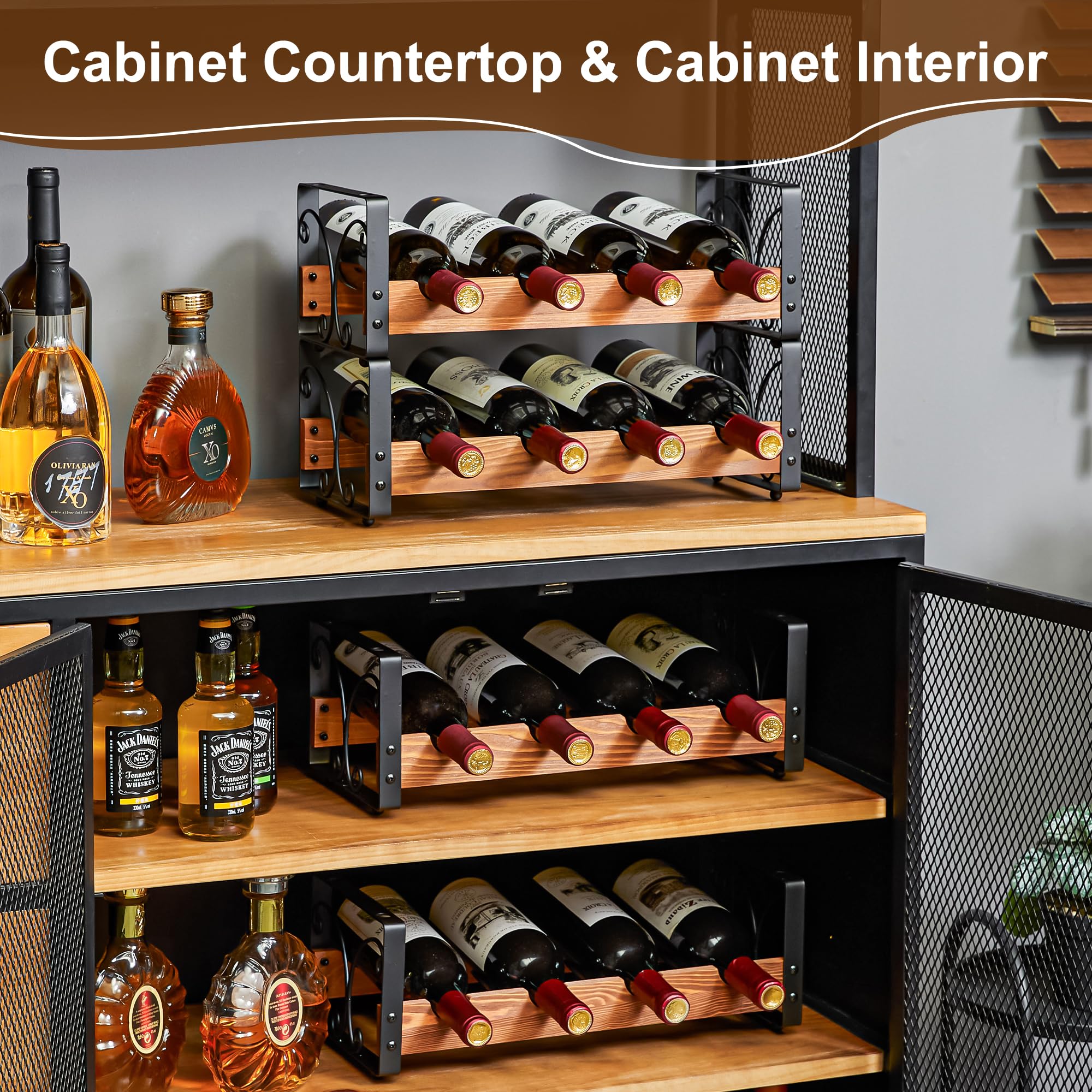 3-Tier Stackable Wine Rack