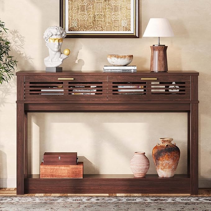 47" Entryway Console Table with Drawer and Storage