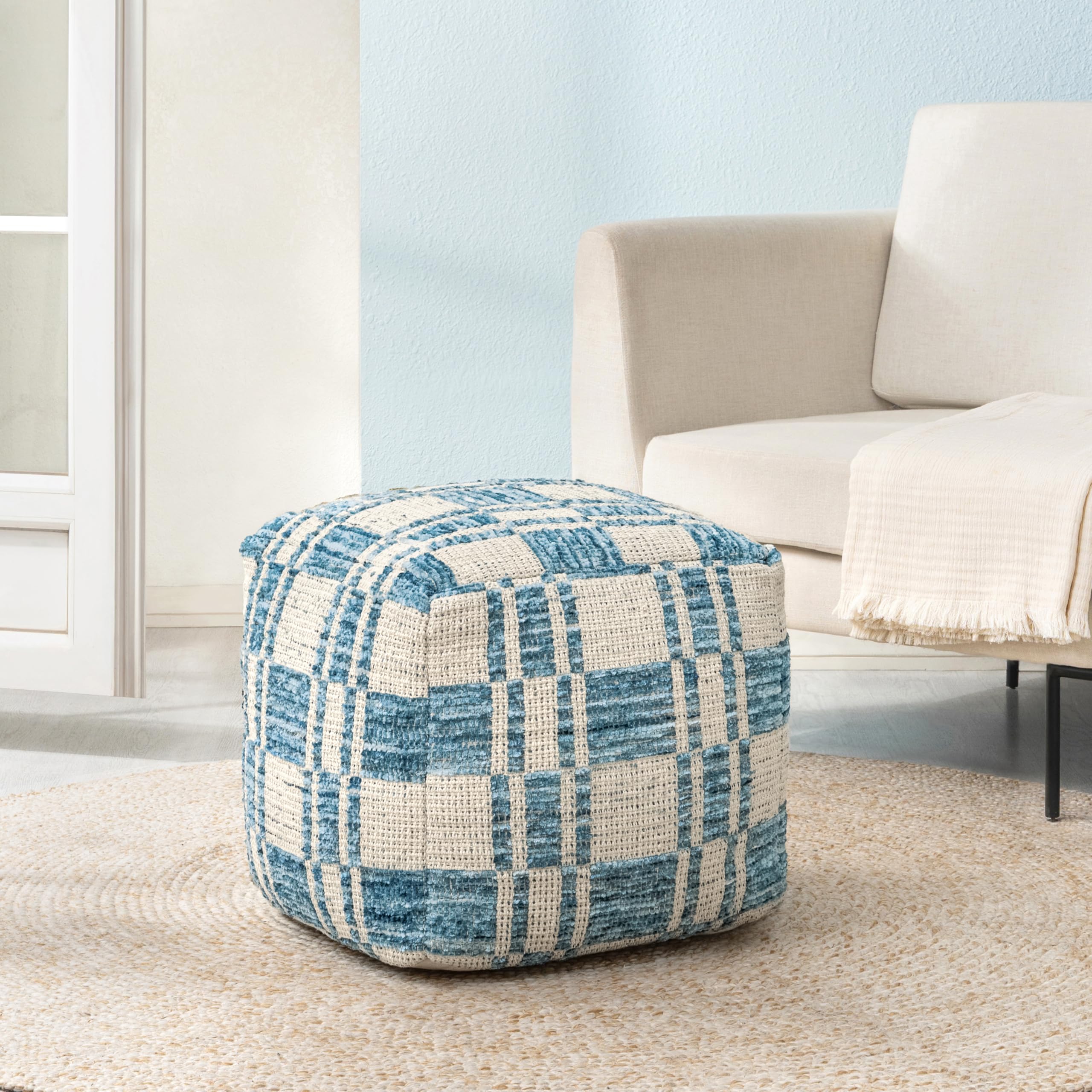Handmade Pouf Ottoman Footrest