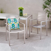 Aluminum Outdoor Dining Chairs Set of 2