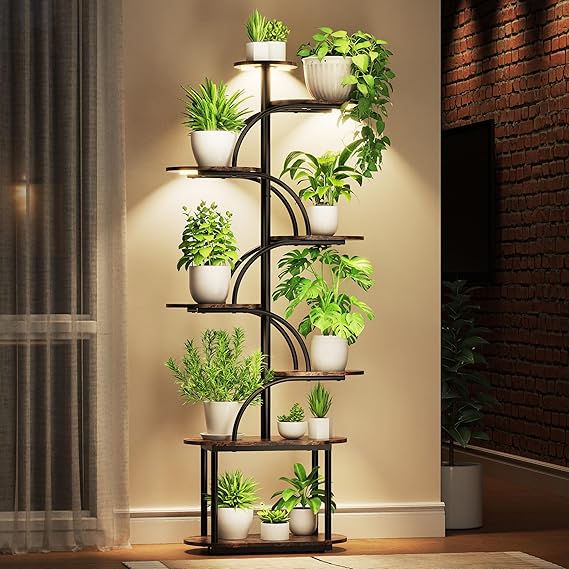 7 Tier Plant Stand with Grow Light