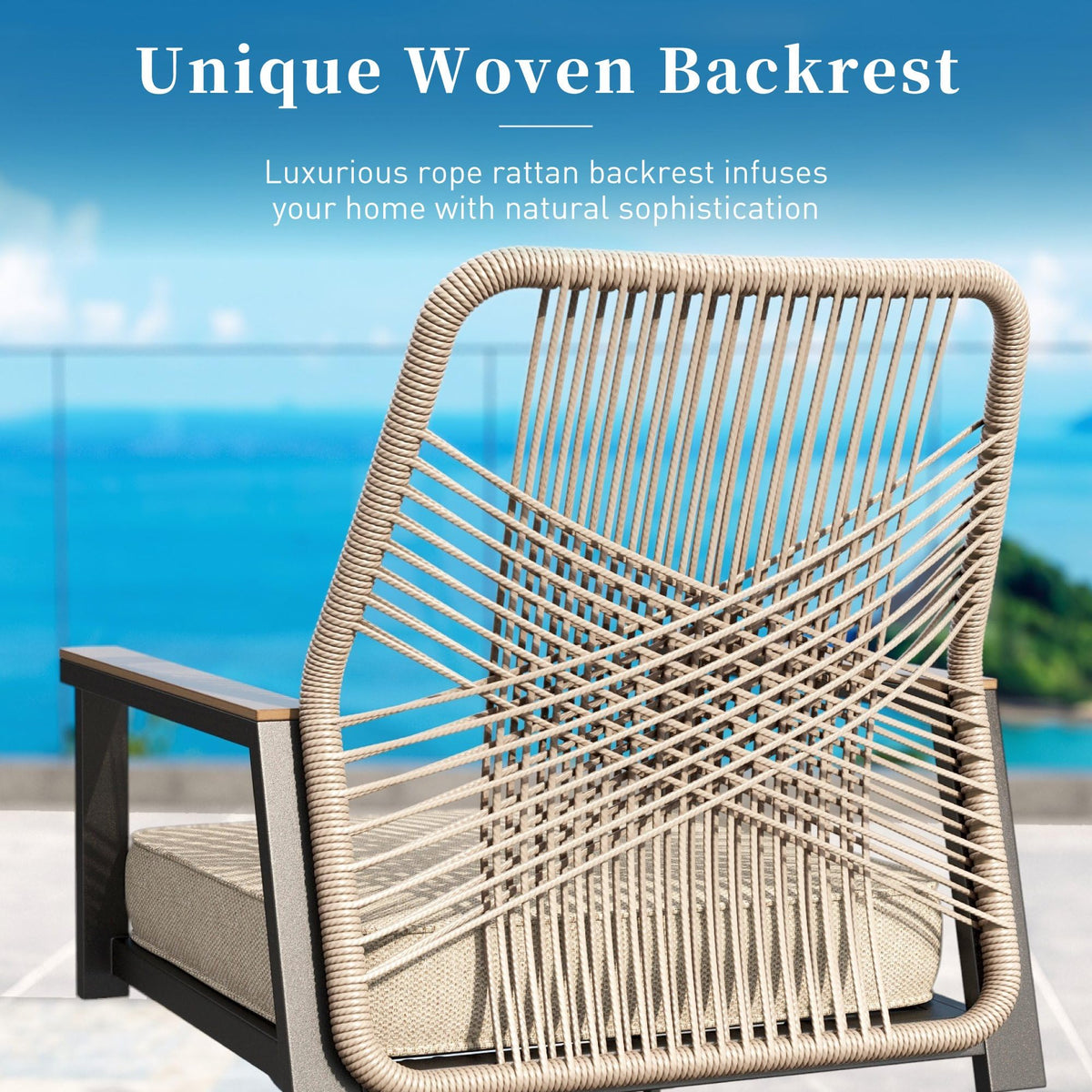 9-Piece Patio Dining Set with Woven Rattan Chairs