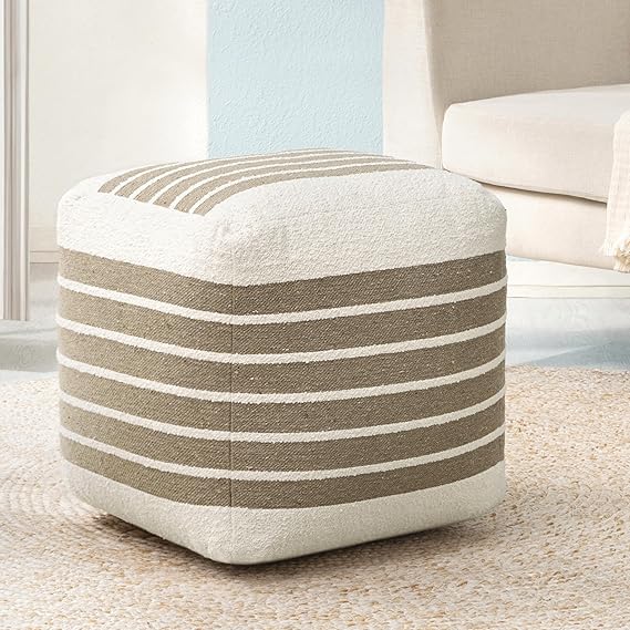 Handmade Pouf Ottoman Footrest