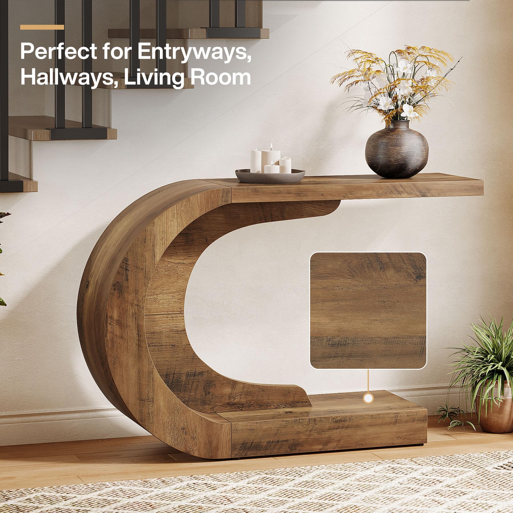 43.3" Mid-Century Modern Console Table