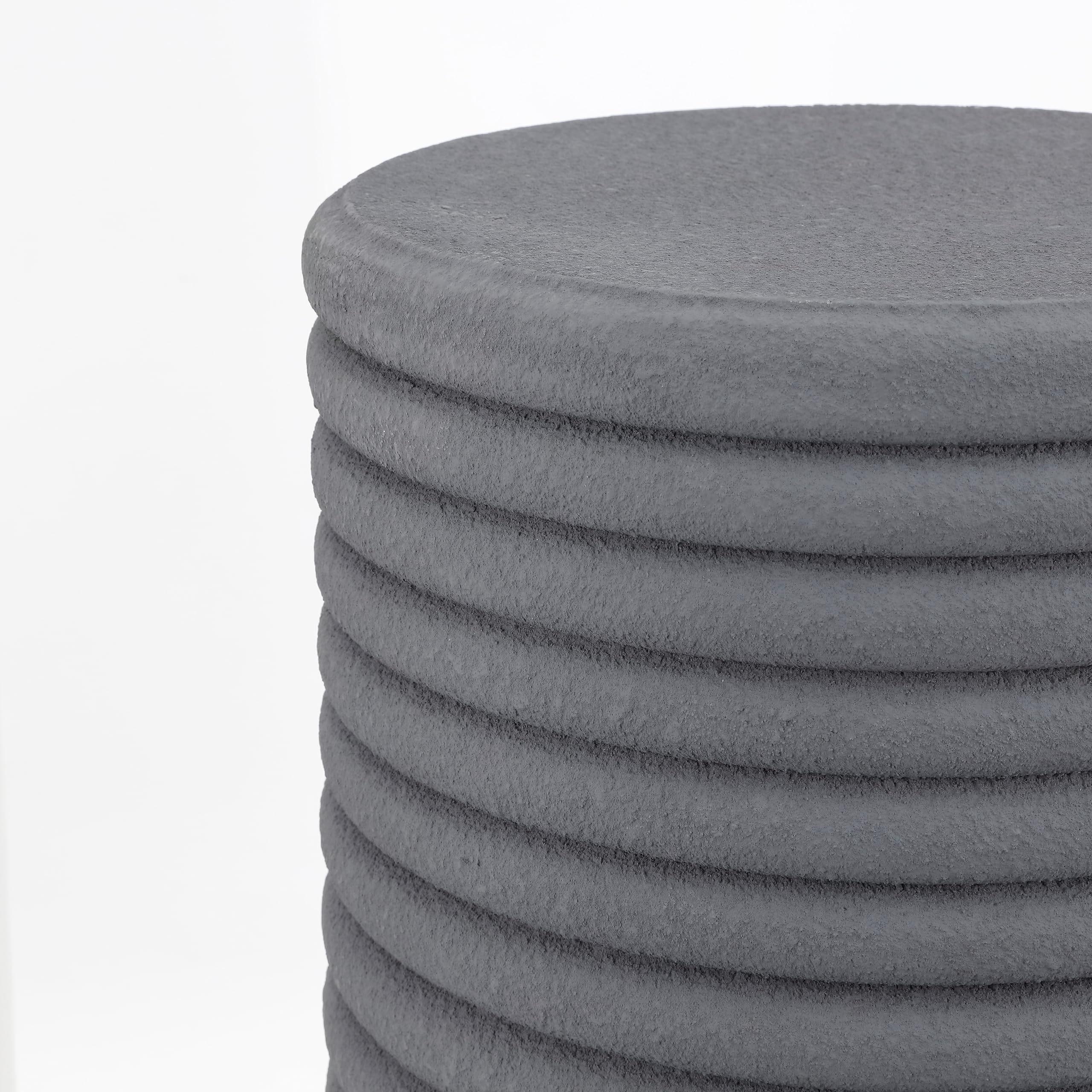 18" Modern Drum Accent Table