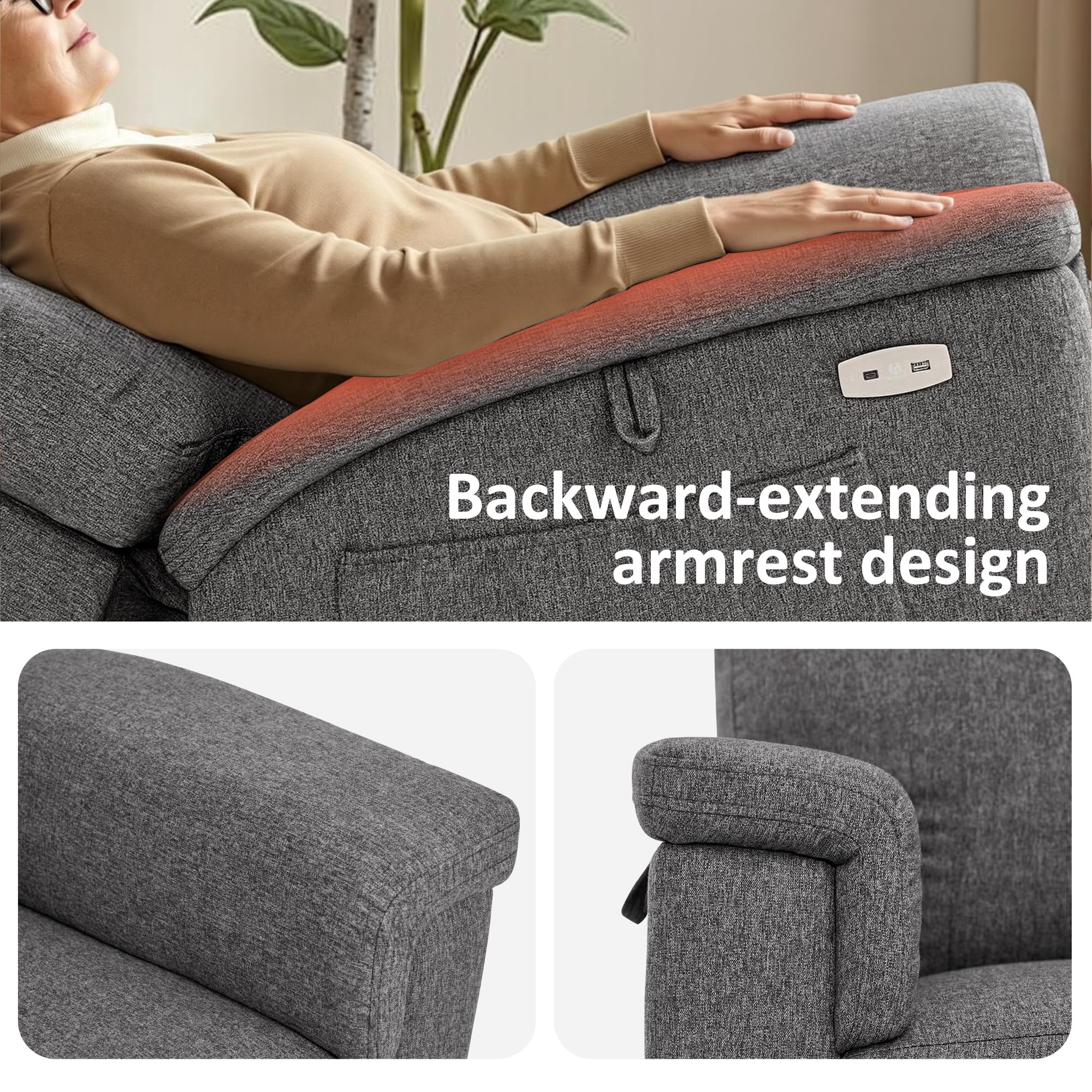 Power Lift Recliner Chair with Massage and Dual Heating
