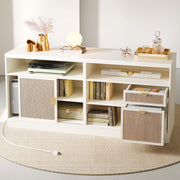 2-Drawer Lateral File Cabinet with Lock and Storage Shelves