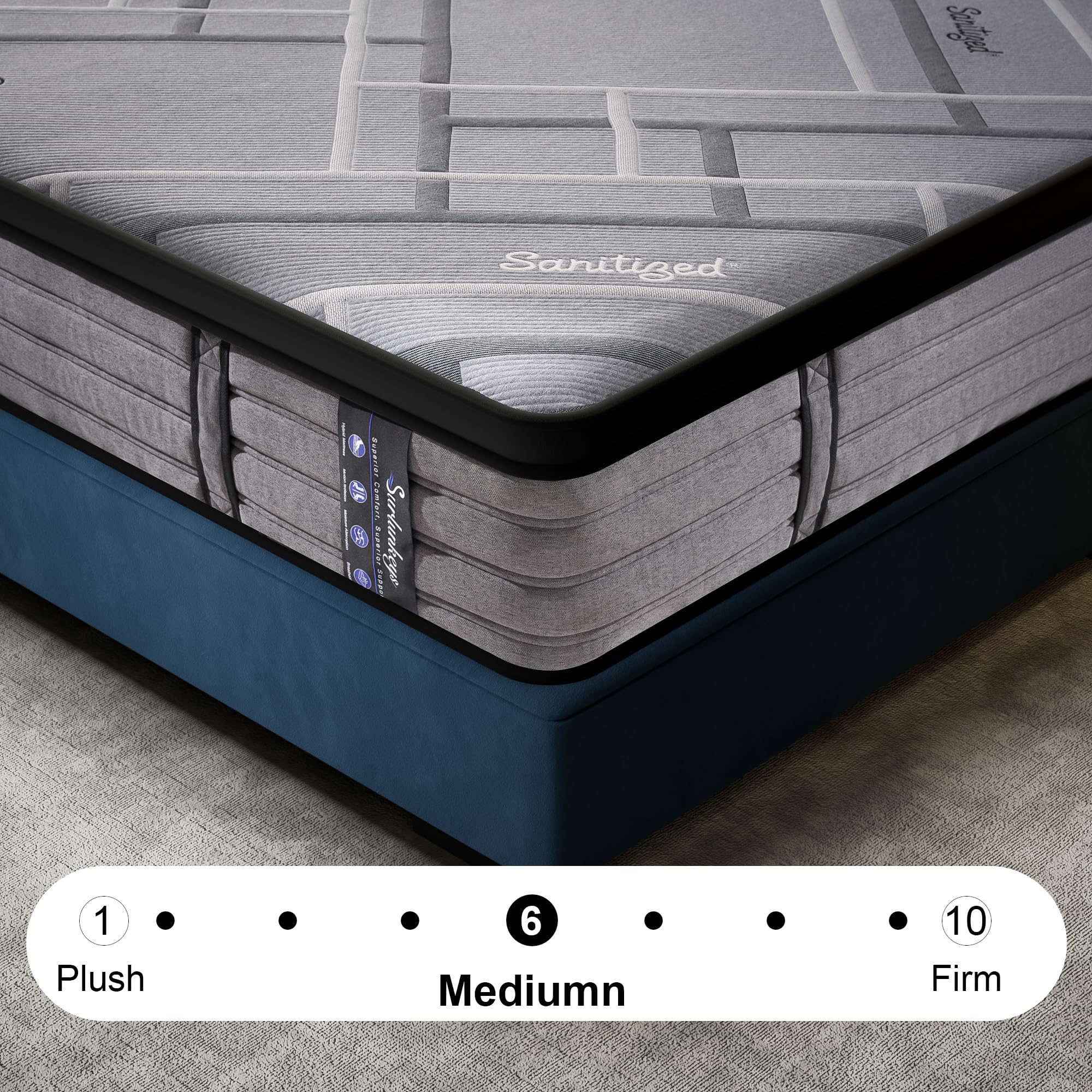 14 Inch Gel Foam Hybrid Mattress King Size