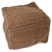 Square Knitted Pouf Ottoman Footrest