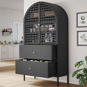 65 Inch Outdoor Storage Shed with 3 Shelves and 2 Drawers