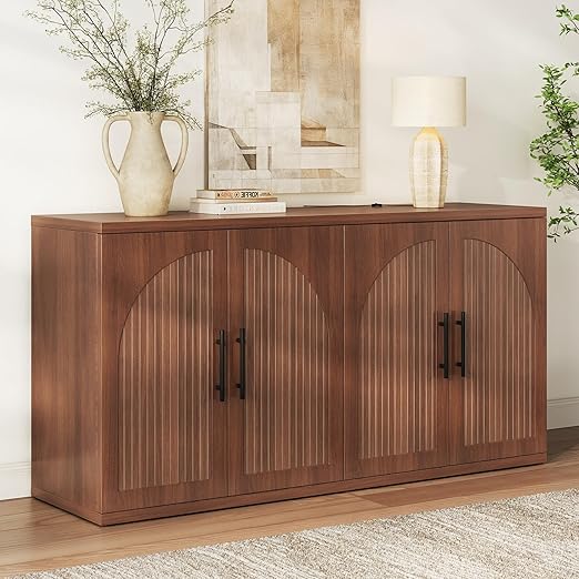 63" Fluted Buffet Cabinet with Storage