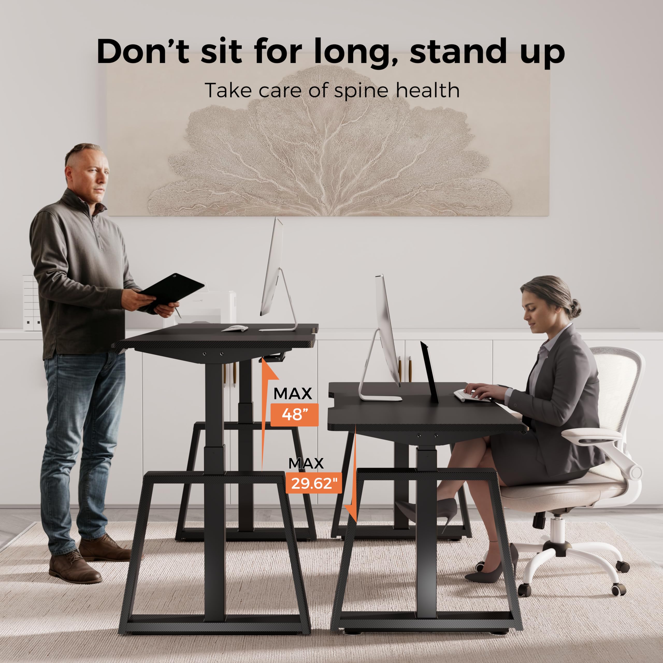 63" Adjustable Height Standing Desk