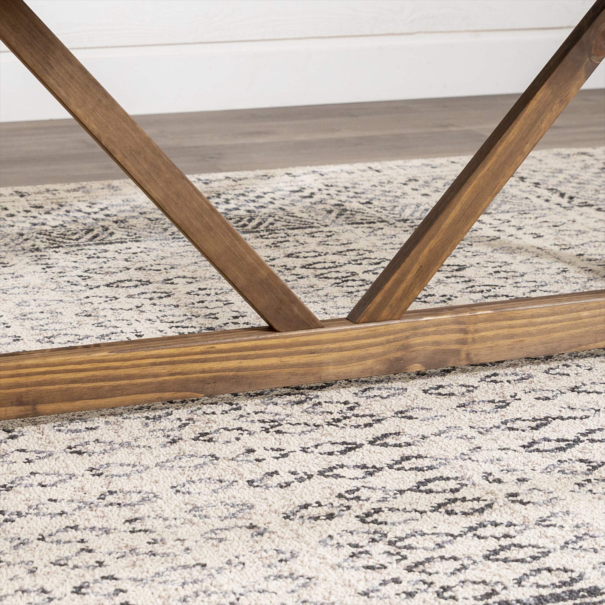 72 Inch Farmhouse Dining Table Grey Brown