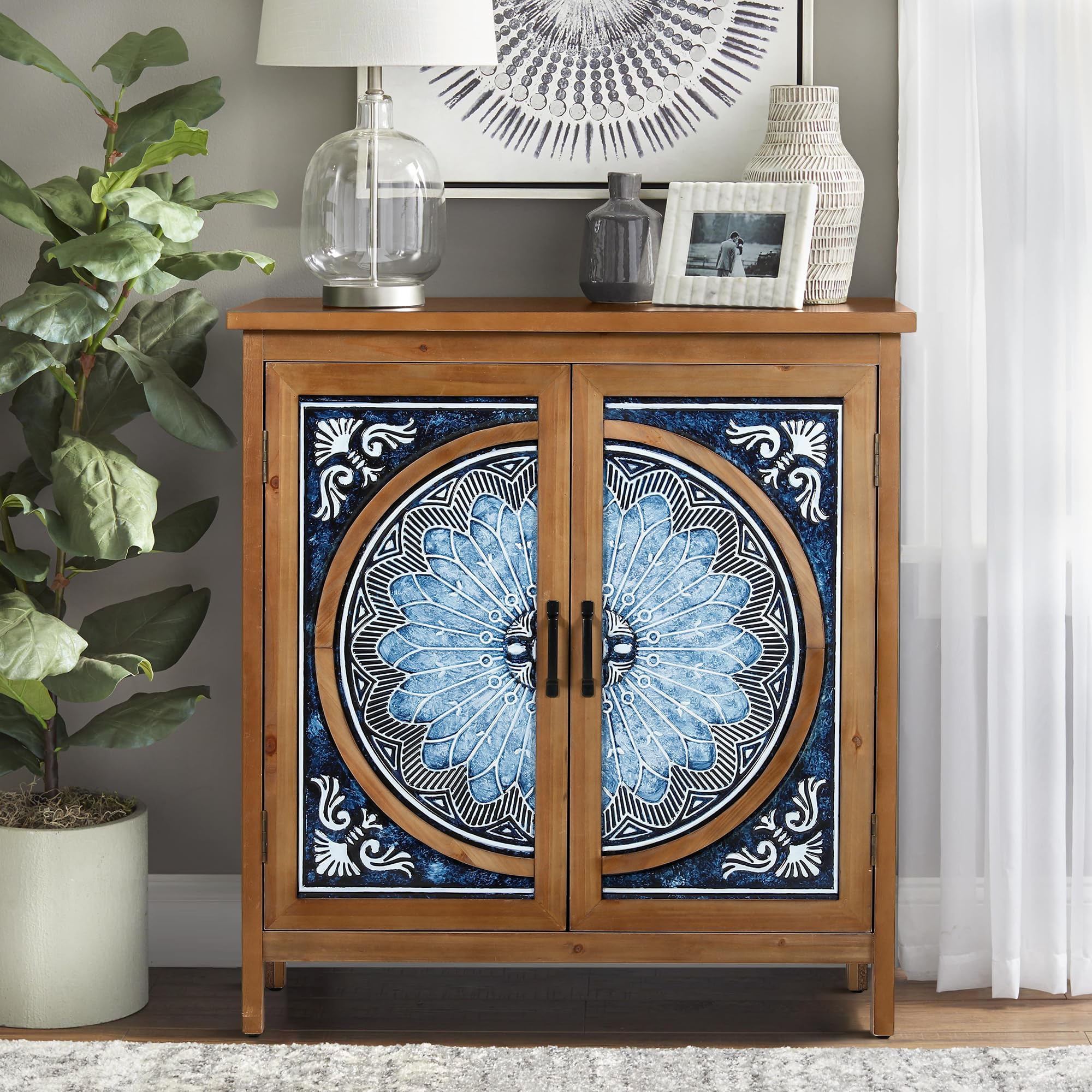 Accent Storage Cabinet with 2 Doors and Shelves