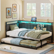 Full Daybed with Trundle and LED Lights