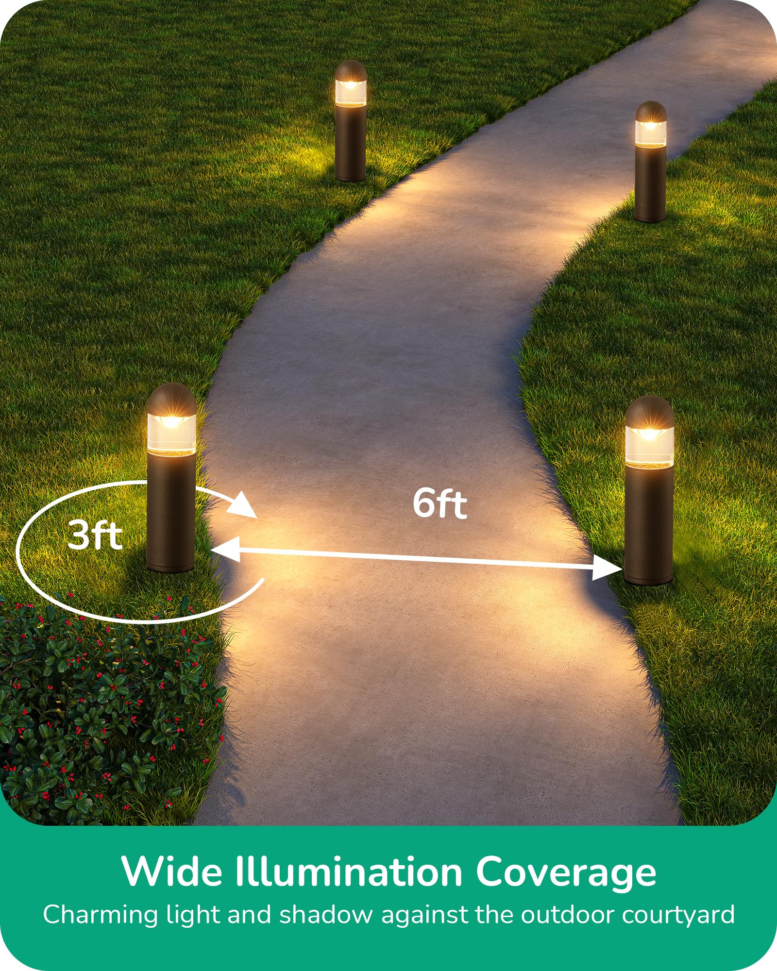 Low Voltage LED Pathway Lights 12V 3W Warm White